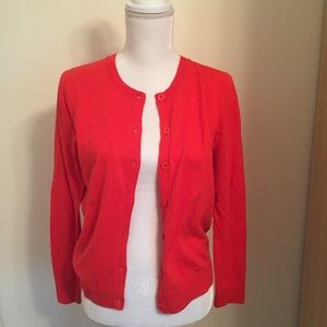 Gap - red cotton silk blend cardigan